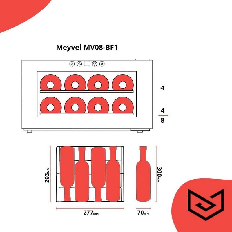 Фото Шкаф винный Meyvel MV08-BF1 (easy) 11