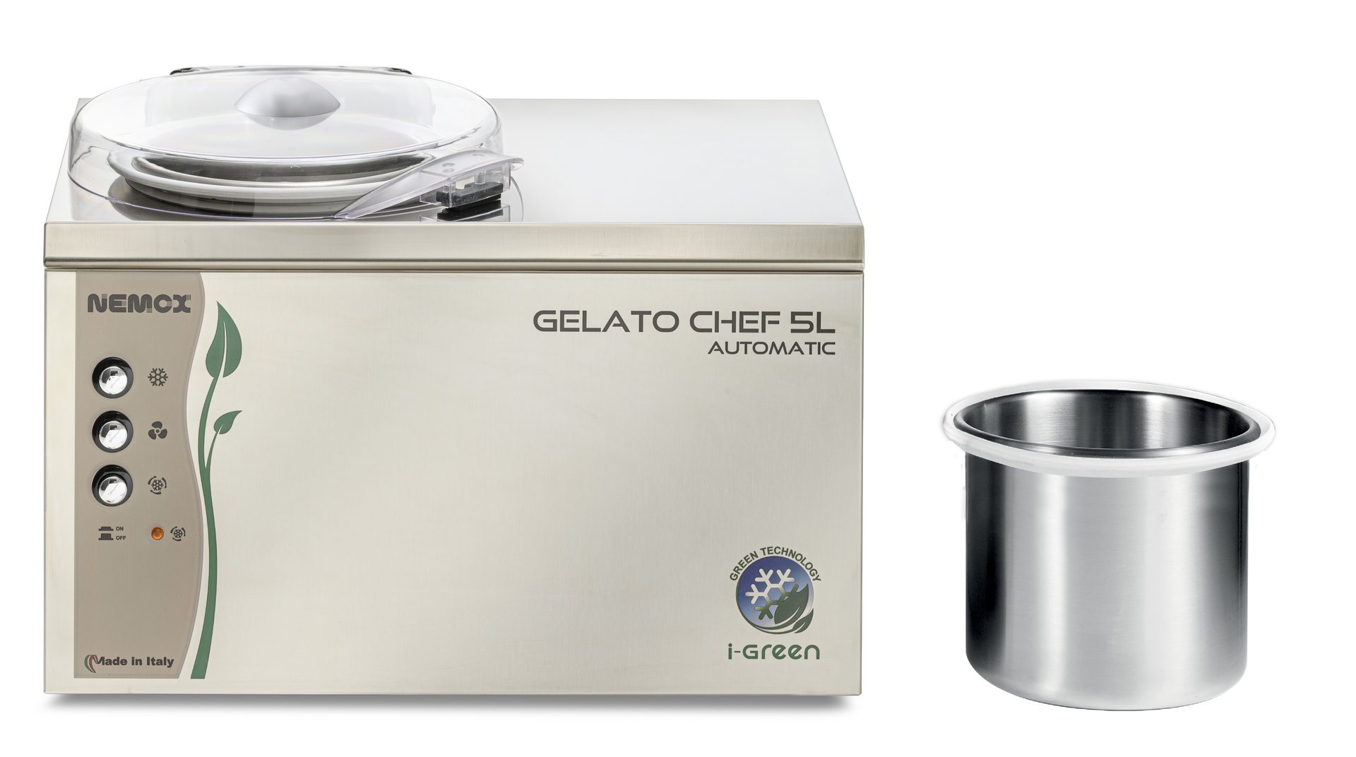 Фото Фризер для твердого мороженого Nemox en с 1 чашей 2,5 л — арт. Gelato Chef 5L AUTOMATIC i-Gre 2