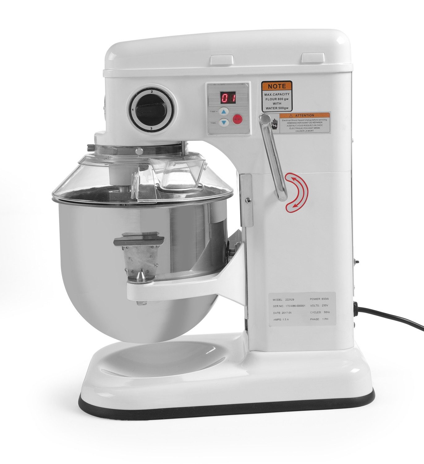 Фото Миксер планетарный настольный Hendi Kitchen Line 222829,7 л 2