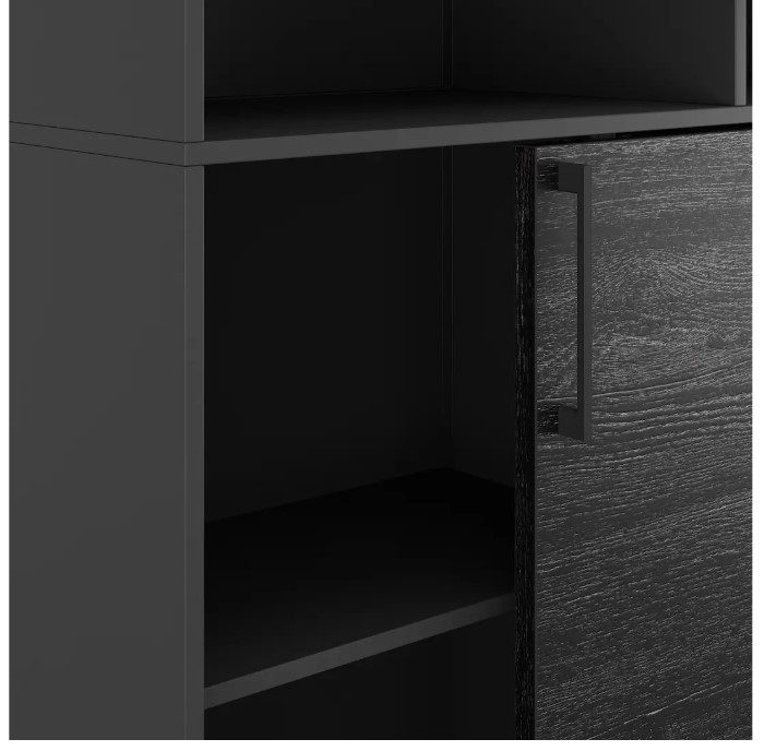 Фото Шкаф открытый КОБОР HK/2/1-120/40/M black/wood 2
