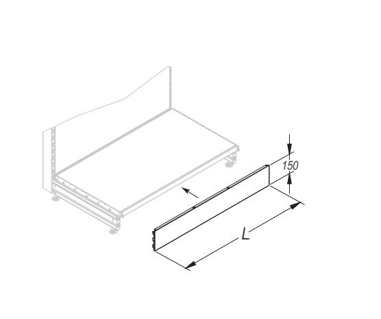 Плинтус Stahler Praktisch L=1000 матовая, RAL 7021