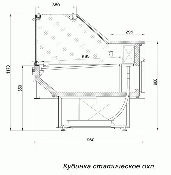 Фото Витрина универсальная ПРЕМЬЕР Кубинка-1,3 (-6… + 6) 1