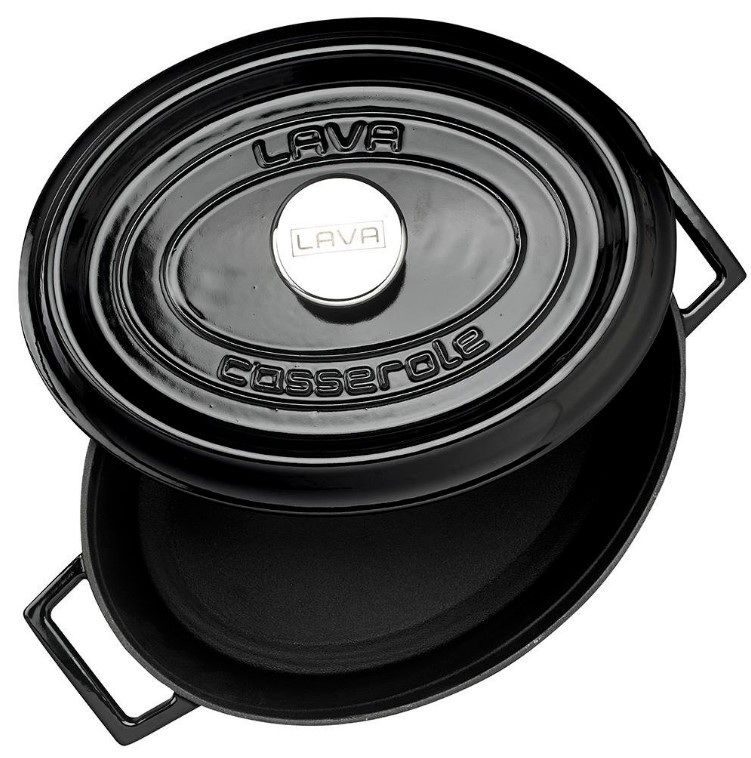 Фото Кастрюля LAVA TRENDY SERIES 7 л, L 385 мм, B 255 мм, H 150 мм черная — арт. LV O TC 31 K2 BL 1