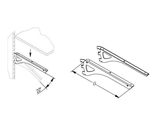 Кронштейн Г-образный Stahler муар, RAL 9005