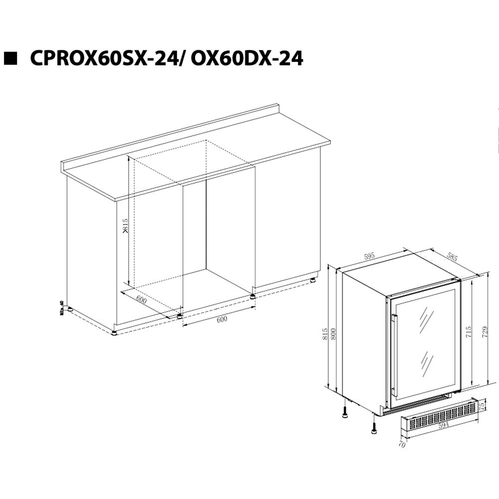 Фото Шкаф винный Temptech — арт. CPROX60SX-24 4