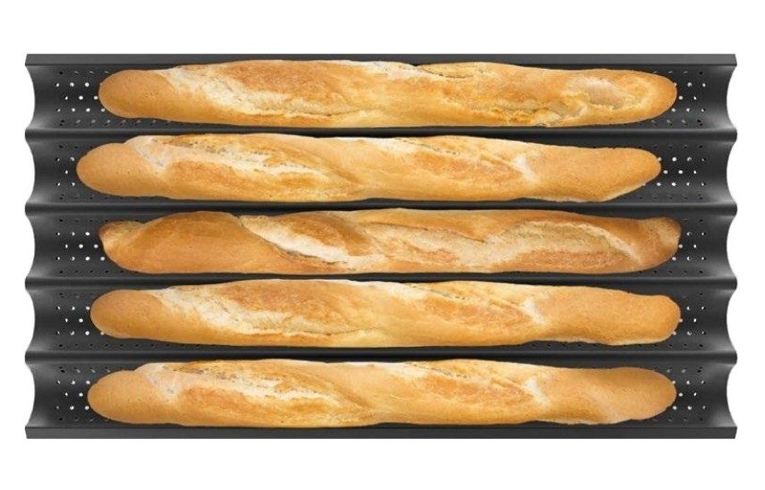 Фото Противень для багетов UNOX FORO BAGUETTE BLACK алюминий, антиприг. покр, перф. — арт. TG435 1