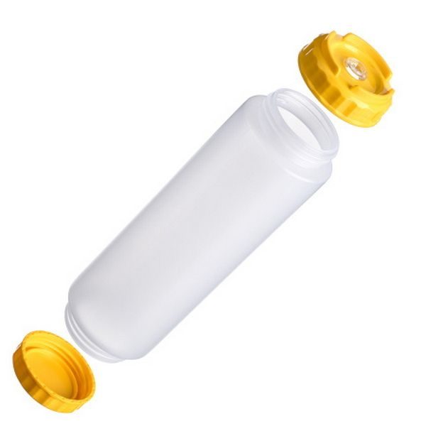 Фото Емкость для соуса Gastroplast 1000 мл, D 75 мм, H 257 мм, 2 крышки носик, прозрачная артикул 79714 1
