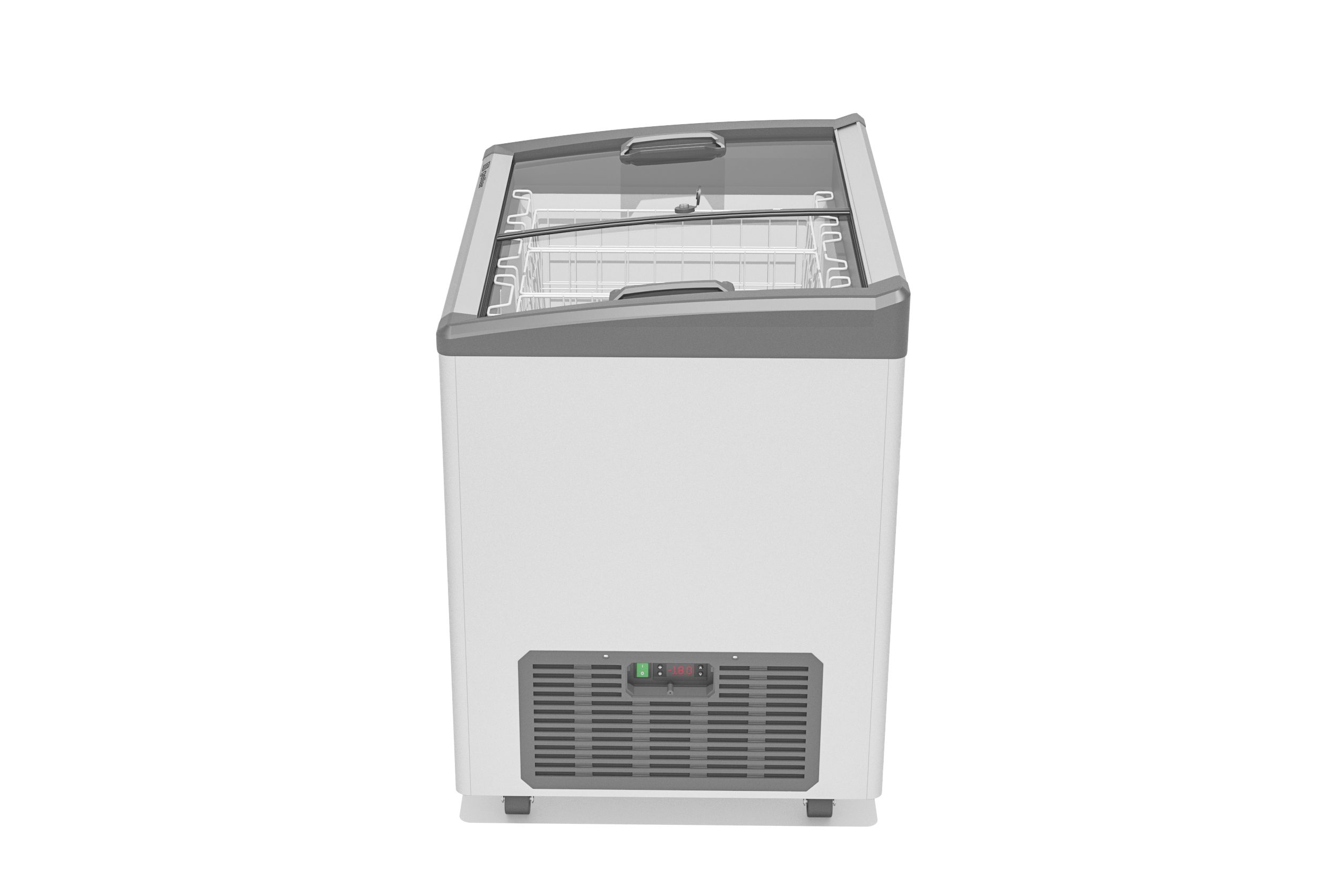 Фото Морозильный ларь Gellar FG 250 E серый V25 (алюминиевая рамка) 1