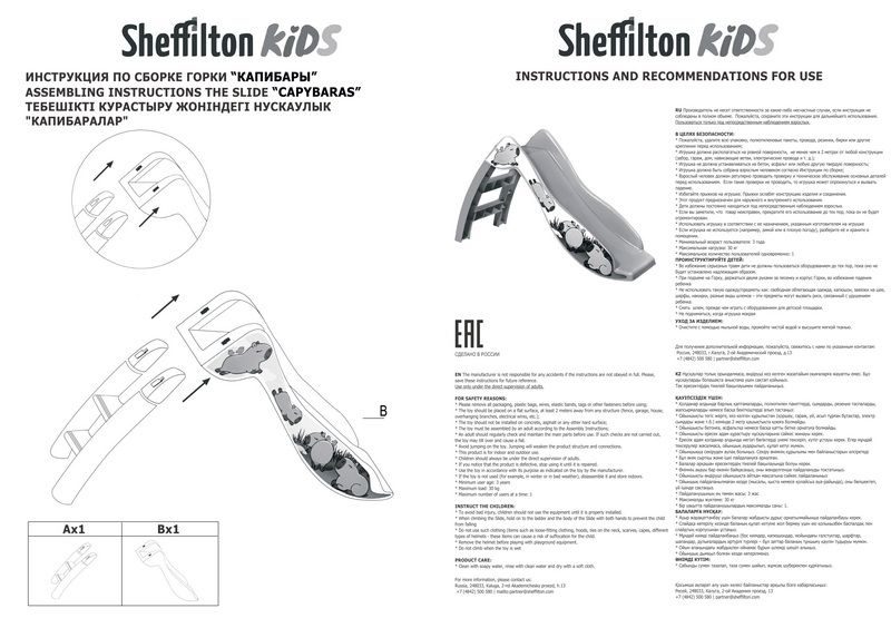 Фото Игровая горка Sheffilton KIDS Капибары желтый / красный 3