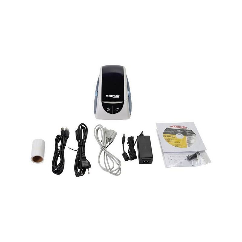 Фото Термопринтер этикеток MERTECH LP58 EVA (RS232, USB) white & blue 8