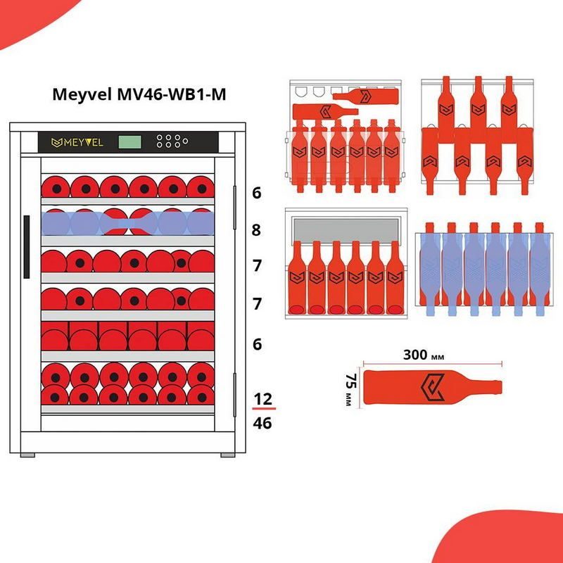 Фото Шкаф винный Meyvel MV46-WB1-M 15