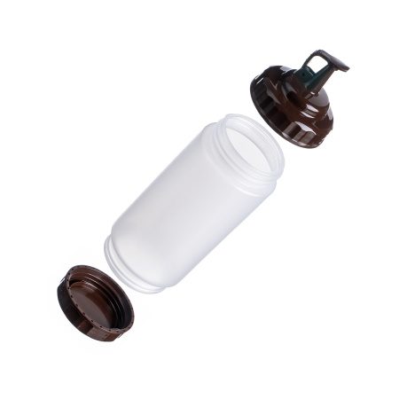 Фото Емкость для соуса Gastroplast 500 мл, D 70 мм, H 200 мм, 2 крышки прозрачная артикул 79687 1