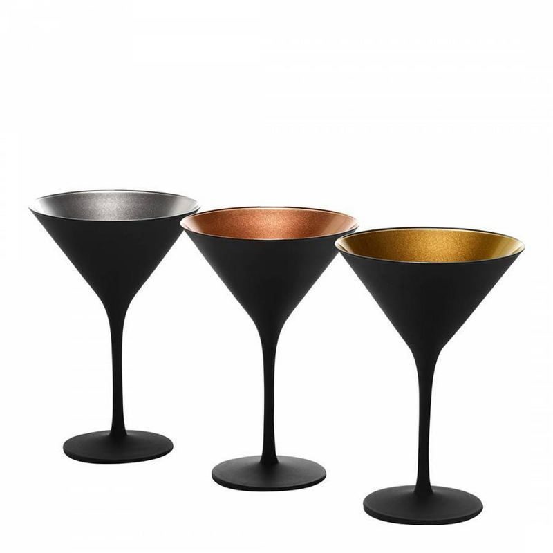 Фото Бокал для мартини /коктейля Stolzle Bar 240мл черный/золотой d116мм h172мм — арт. 1400025EL096 1
