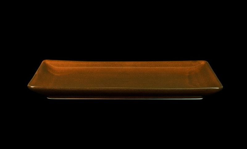 Фото Блюдо Corone Cocorita L 280 мм, B 166 мм, H 24 мм оранжевое — арт. фк8802 1