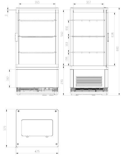 Фото Витрина холодильная настольная COOLEQ CW-70 White 1