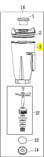 Стакан FIMAR (EASYLINE) блендера BL020-020B-021