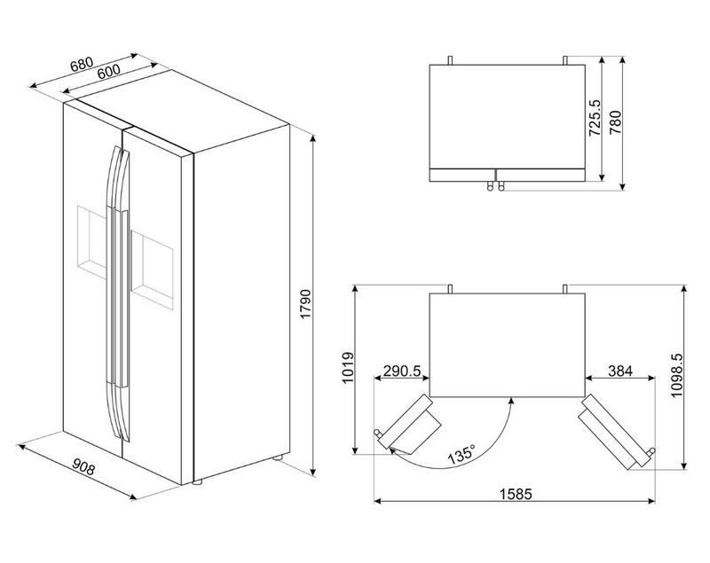 Фото Холодильник SMEG — арт. SBS63XDF 2