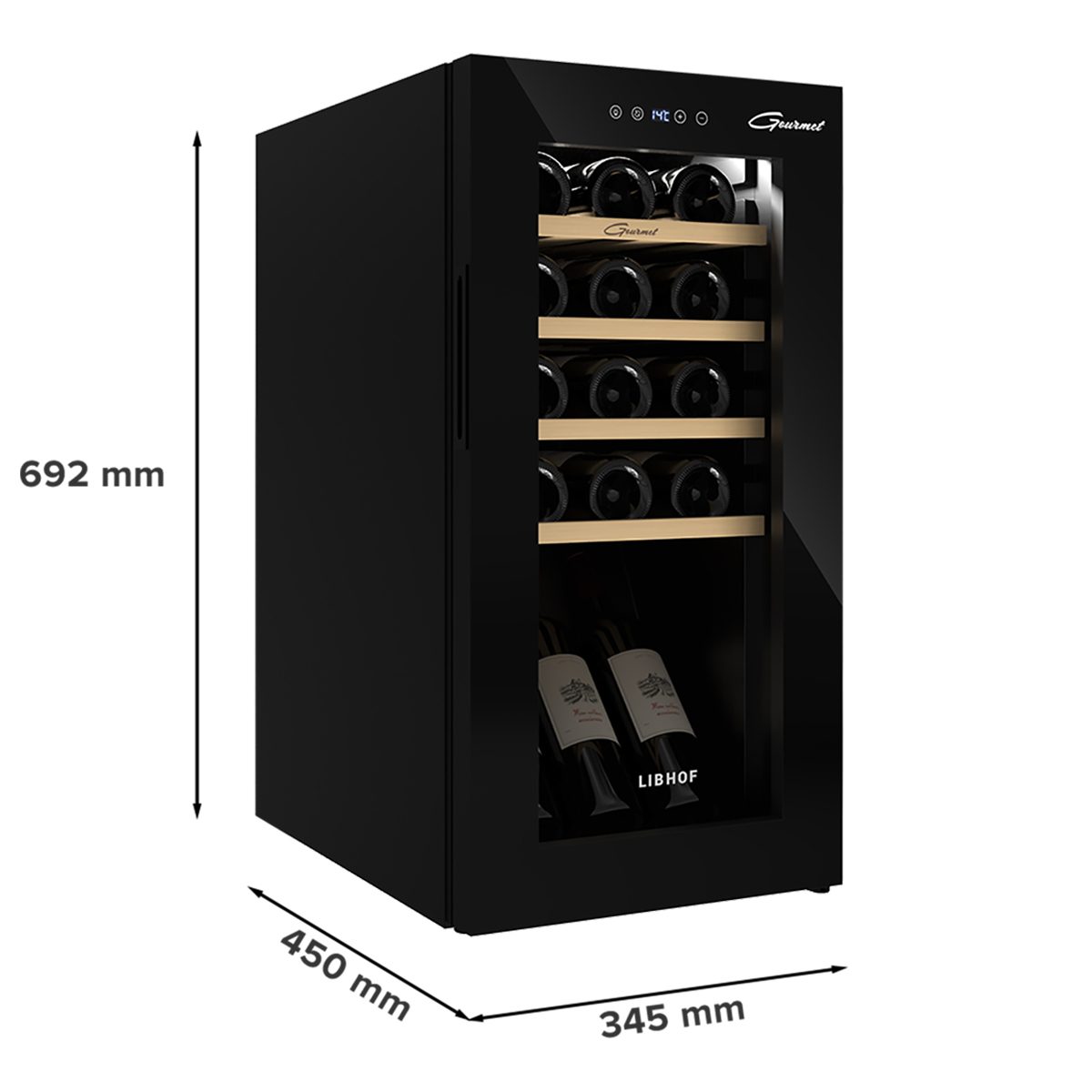 Фото Шкаф винный Libhof GM-15 black — арт. libgm15b 11