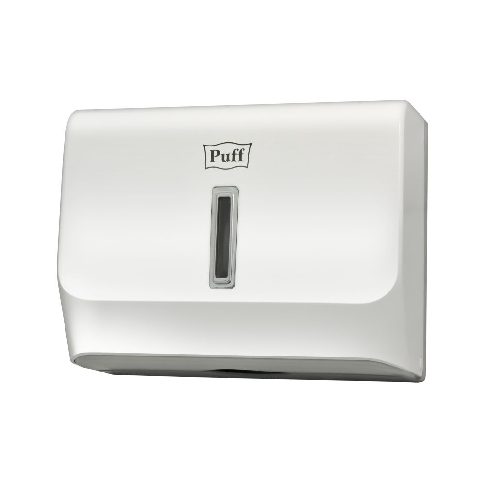 Фото Диспенсер бумажных полотенец Puff-5130, белый 4