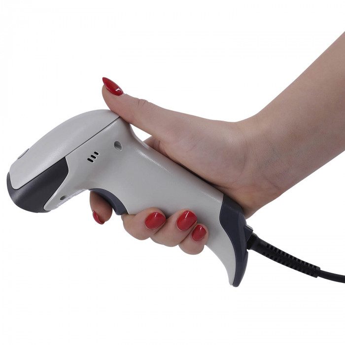Фото Ручной сканер штрих-кодов MERTECH 2310 P2D USB, USB эмуляция RS232 white 3m cable 7