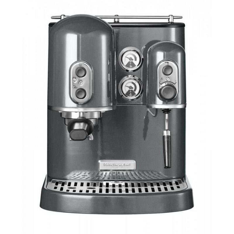 Кофемашина рожковая KitchenAid серебряный медальон