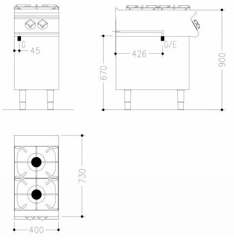 Фото Плита газовая Mareno NC74G12 1