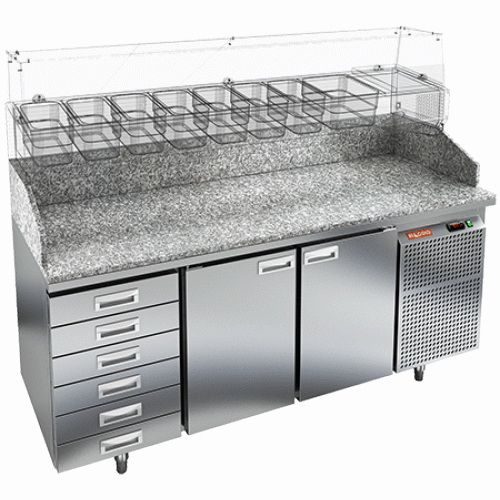Фото Стол для пиццы HICOLD PZ4-11/GN 6R без витрины 1