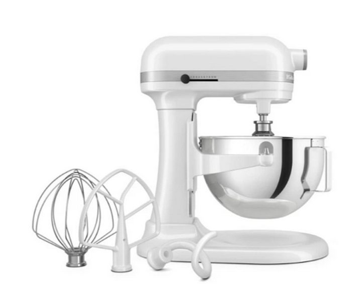 Фото Миксер планетарный настольный KitchenAid 5KSM55SXXEWH белый 1
