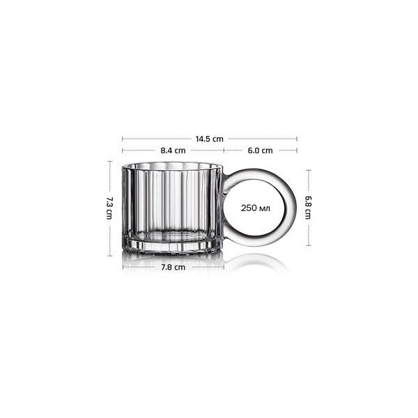 Фото Кружка MGline 250 мл, D 84 мм, H 73 мм артикул 77038 1