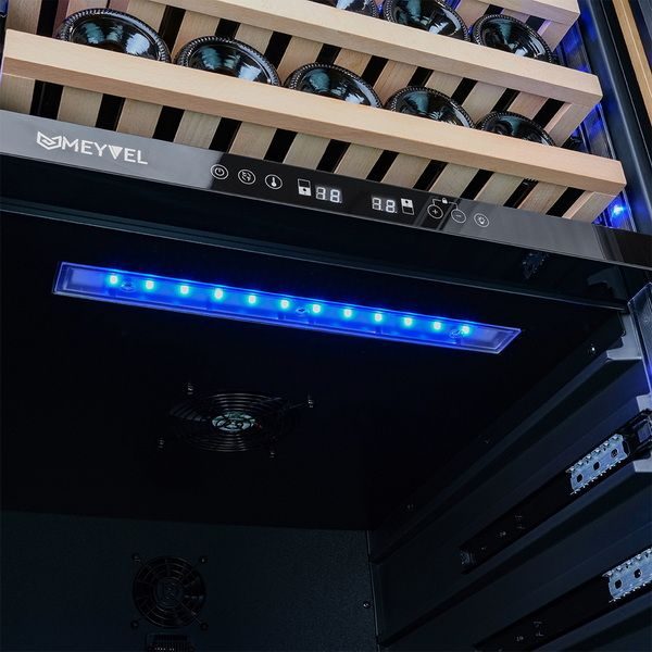 Фото Шкаф винный Meyvel MV163PRO-KBT2 (натуральный бук) компрессорный 13