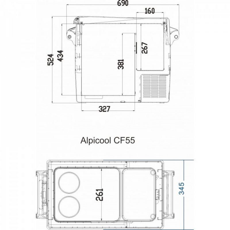 Фото Автохолодильник Alpicool CF55 (12/24) 1