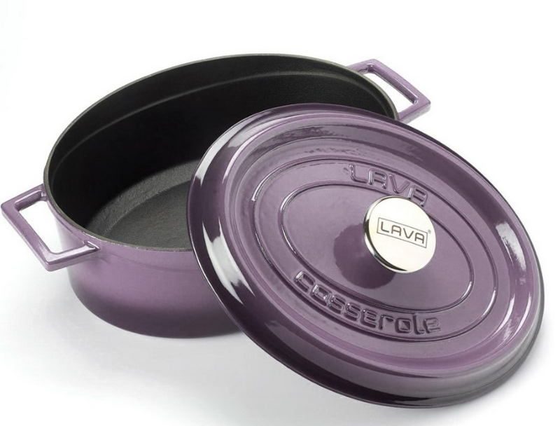 Фото Кастрюля LAVA TRENDY SERIES 7 л, L 385 мм, B 255 мм, H 150 мм фиолетовая — арт. LV O TC 31 K2 P 1