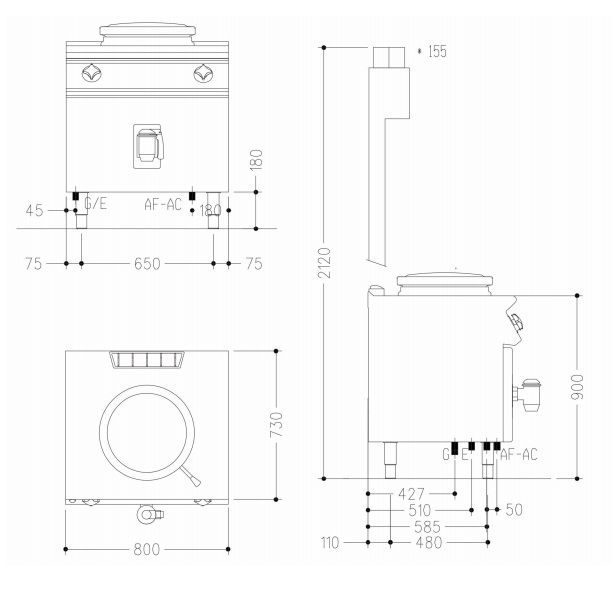 Фото Котел пищеварочный газовый Mareno NPD78G8 1