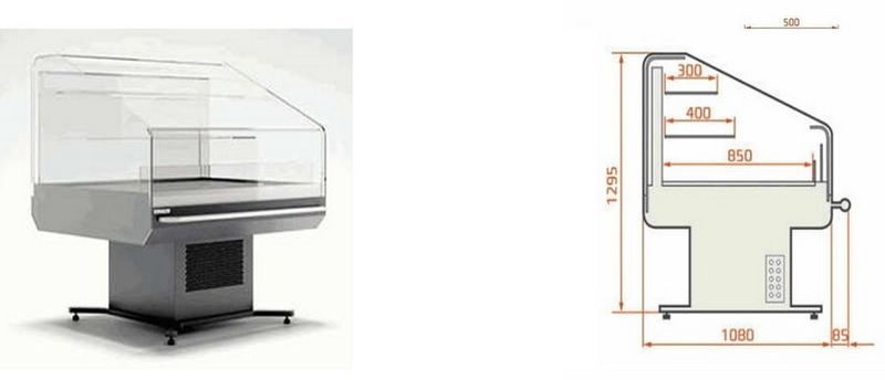 Бонета холодильная ES System K 06 1.25 RAL 7016
