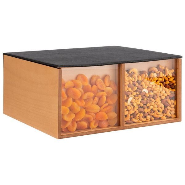 Фото Емкость для закусок APS Toast Box H 160 мм, L 360 мм, B 335 мм бежевая, черная артикул 11713 5