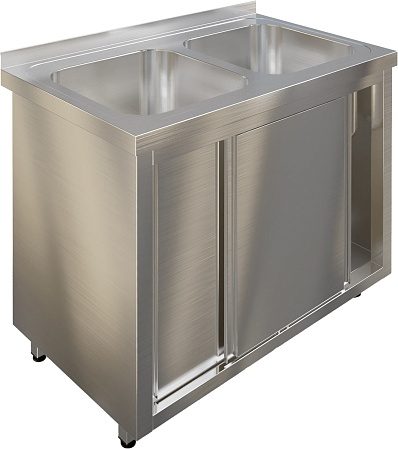 Стол-тумба с ванной RESTOINOX СПЗК2М-12/7-Б