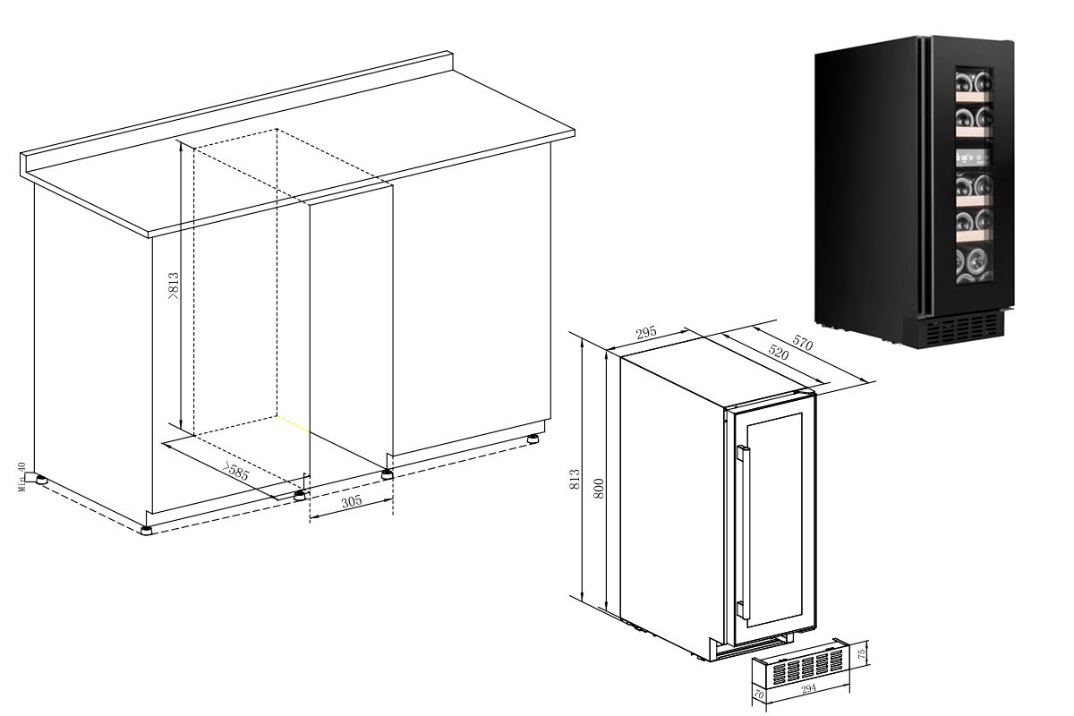 Фото Шкаф винный Temptech — арт. OX30DRB 7