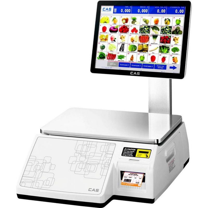 Весы торговые с печатью этикеток CAS CL7000-30S