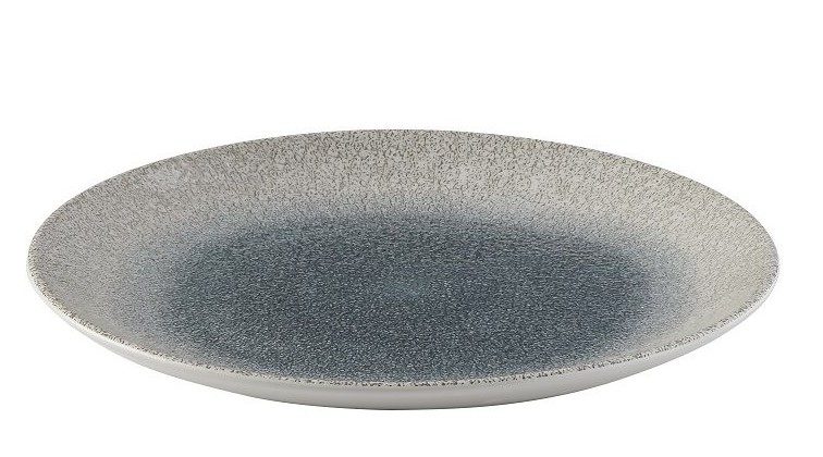 Фото Тарелка CHURCHILL Raku Duo Agate Topaz D 288 мм серая, синяя — арт. RDATEVP81 1