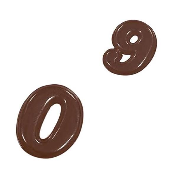 Фото Форма для шоколада Martellato Choco Light Цифра L 240 мм, B 185 мм ячейка 45x40х5 — арт. 90-14243 1