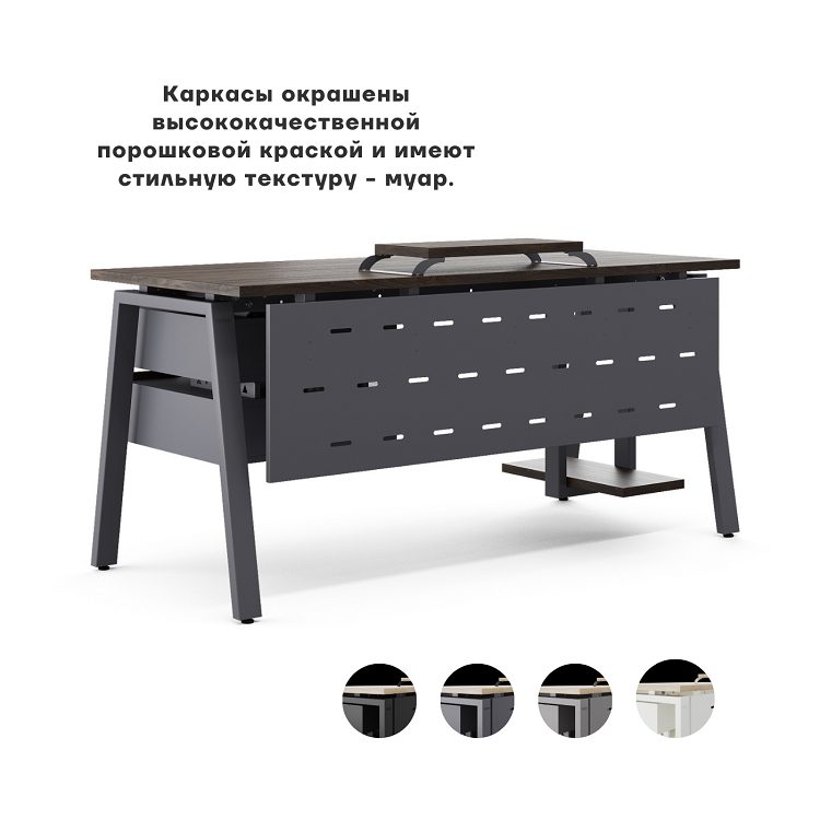 Фото Стол офисный КОБОР A-140/80 graphite/charlston 6