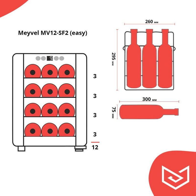 Фото Шкаф винный Meyvel MV12-BSF1 (easy) 6