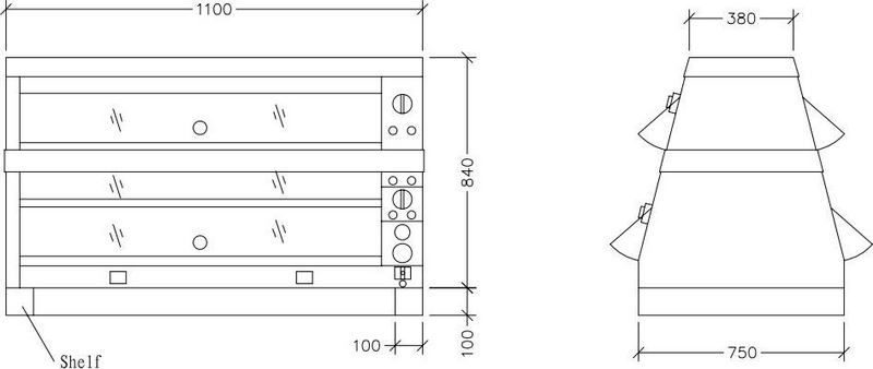 Фото Витрина передаточная Kocateq DH 110 EW 1