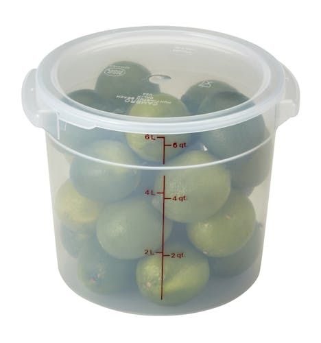 Фото Контейнер для хранения продуктов Cambro D 252 мм, 5,7 л, со шкалой, полипропилен — арт. RFS6PP 190 1