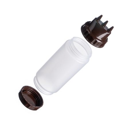 Фото Емкость для соуса Gastroplast 500 мл, D 70 мм, H 200 мм, 2 крышки носика, прозрачная артикул 79672 1