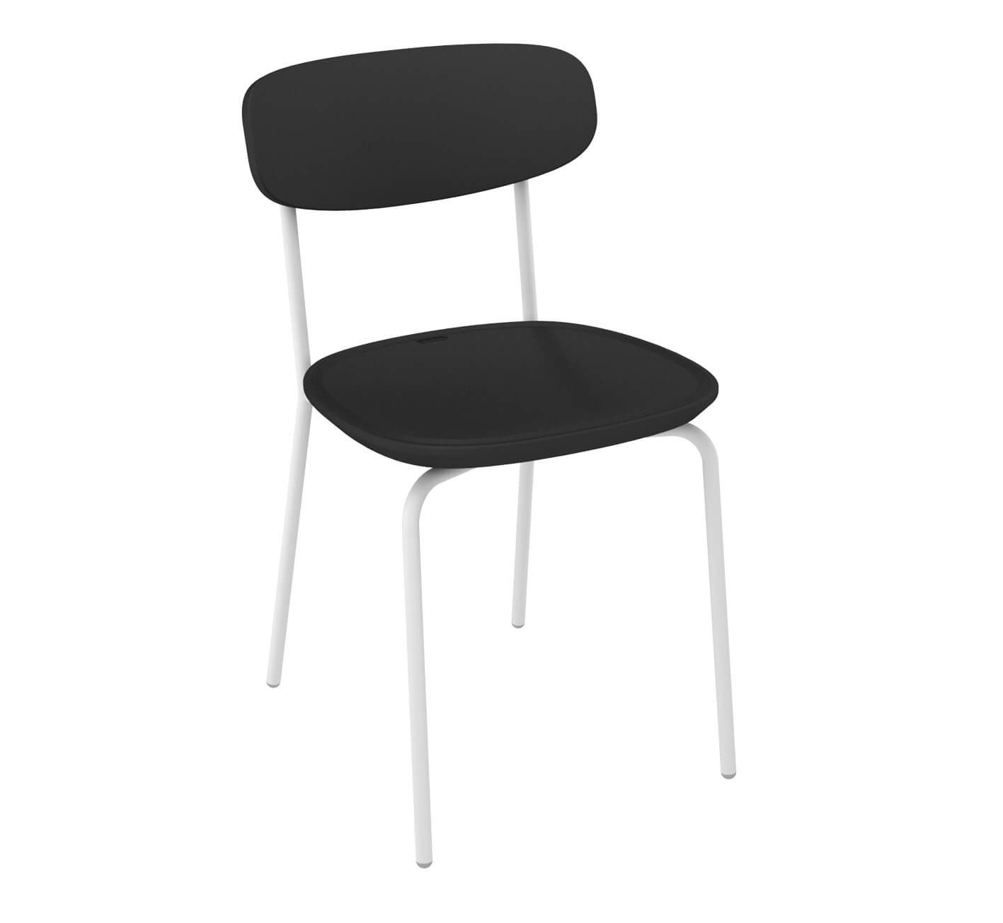Стул Sheffilton SHT-ST85-2/S188 черный/белый муар