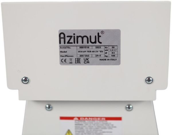 Фото Тестомес спиральный Azimut — арт. MIXUP TER 40 2V EVO 8