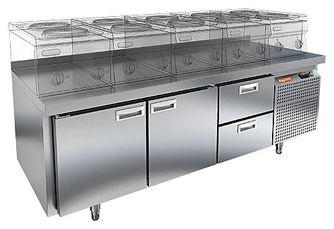 Стол морозильный HICOLD GN 112/BT LT (R290)