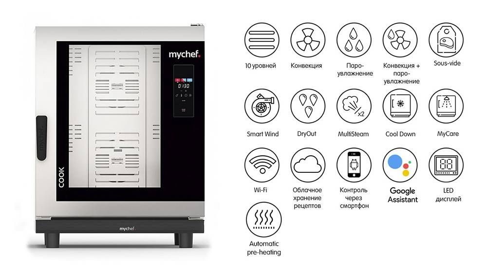 Фото Пароконвектомат Distform Mychef Cook Pro 10 GN 1/1 right opening, WiFi — арт. CCE1110D 1