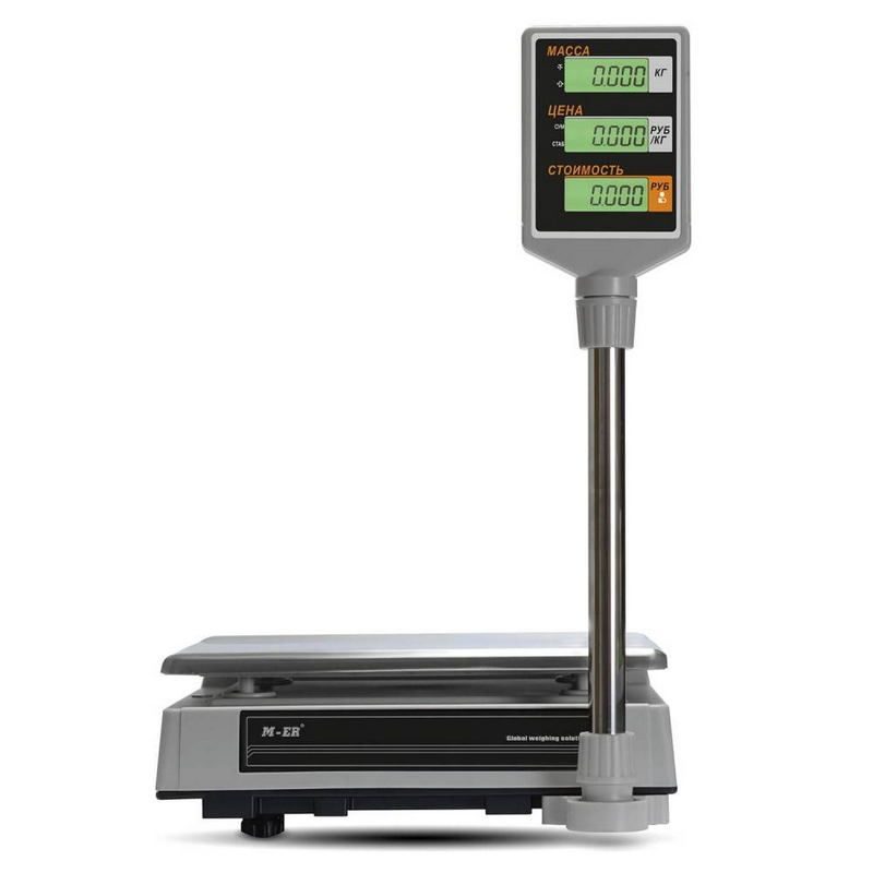 Фото Весы торговые MERTECH M-ER 327 ACP-15.2 "Ceed" LCD Белые (по 4 в коробке) 4